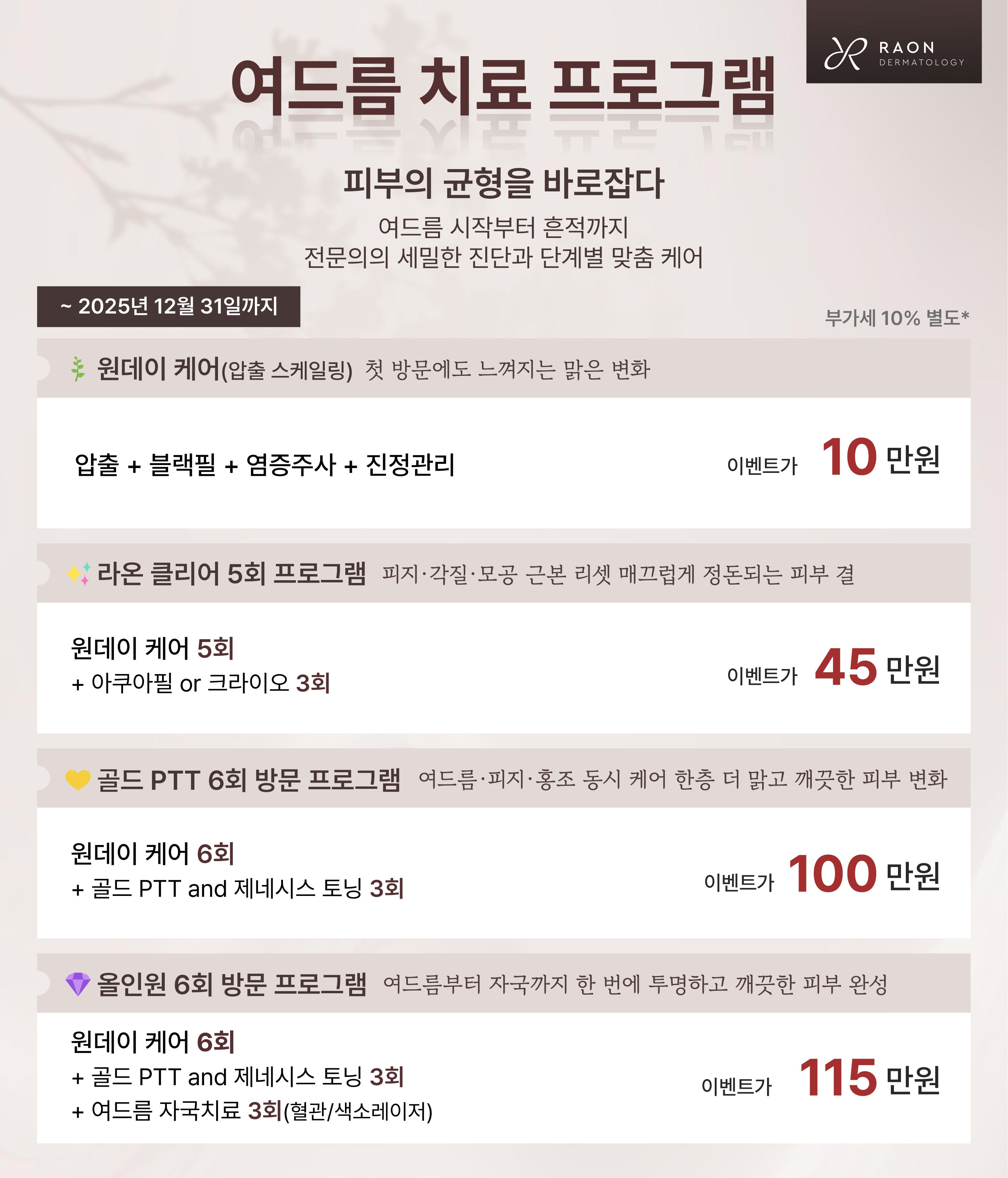 여드름 치료 프로그램